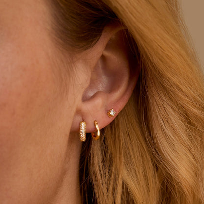 Earring Set as a thoughtful birthday gift in 18K Gold Vermeil. Hypoallergenic for sensitive ears.