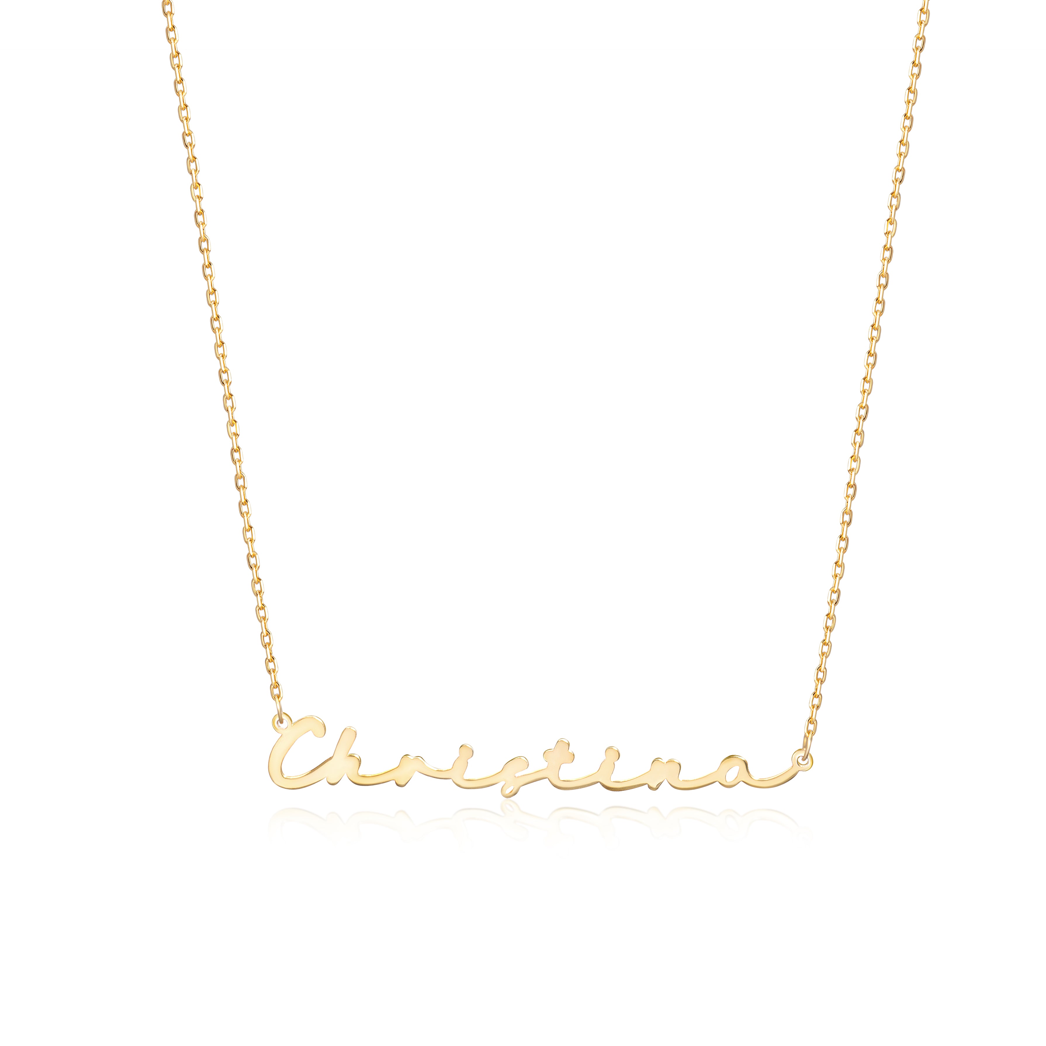 Cursive Name Necklace - 18K Gold Vermeil