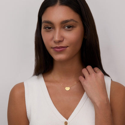 The Family Birth Flower Necklace styled in 18K Gold Vermeil — elegant everyday jewelry. Hypoallergenic, no green marks.