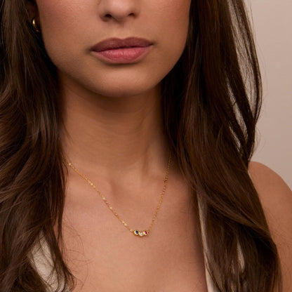 The Family Birthstone Necklace as a mother's day gift in 18K Gold Vermeil. Safe for sensitive skin, made for keeping.