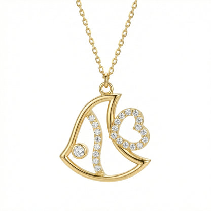 Fish Necklace in 18K Gold Vermeil. Tarnish-resistant, perfect for daily wear.