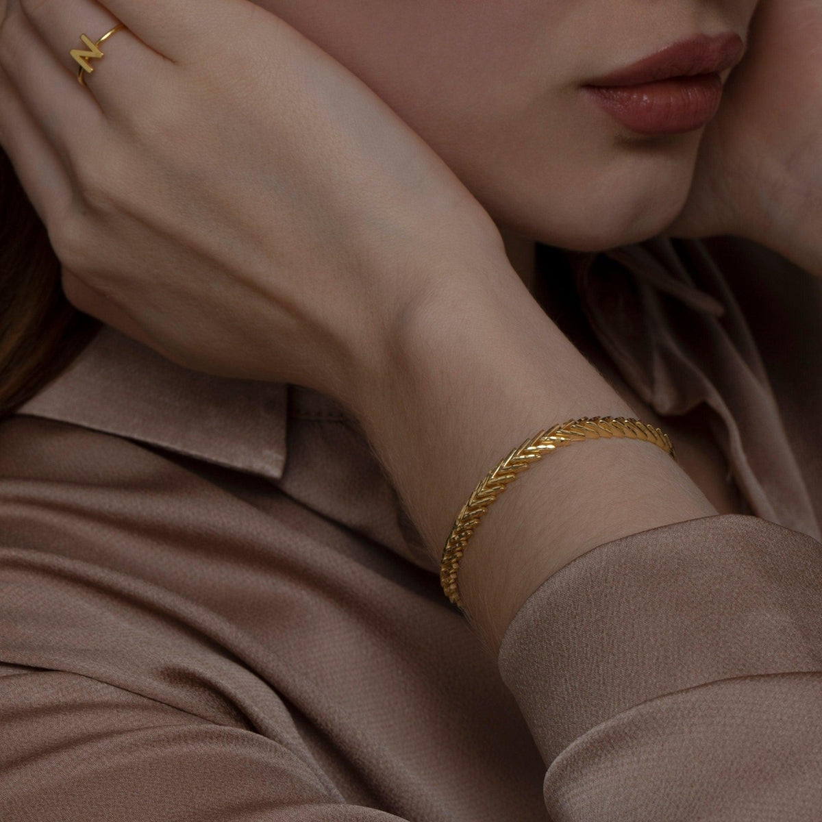 Foxtail Bracelet in Glamour Jewelry House gift box — 18K Gold Vermeil anniversary gift. Tarnish-resistant.