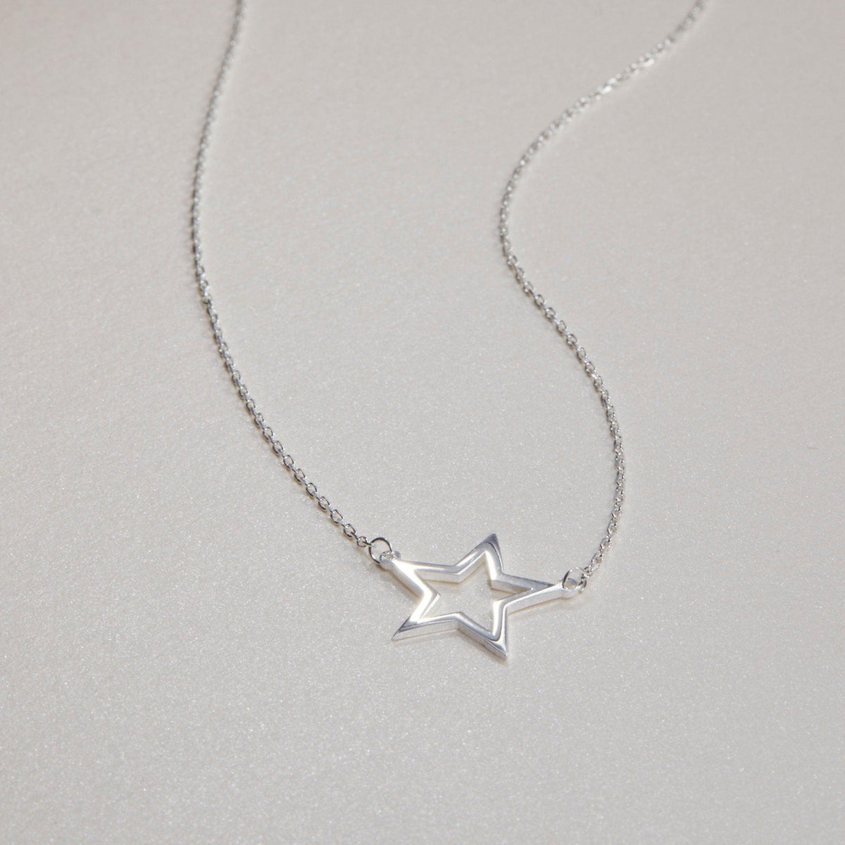 Gold Star Pendant Necklace in Glamour Jewelry House gift box — 18K Gold Vermeil graduation gift. Hypoallergenic, no green.