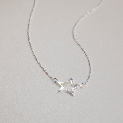 Gold Star Pendant Necklace in Glamour Jewelry House gift box — 18K Gold Vermeil graduation gift. Hypoallergenic, no green.