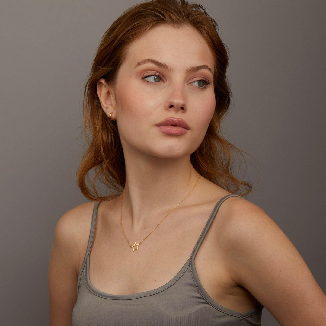 The Gold Star Pendant Necklace as a graduation gift in 18K Gold Vermeil. Tarnish-resistant, made for keeping.
