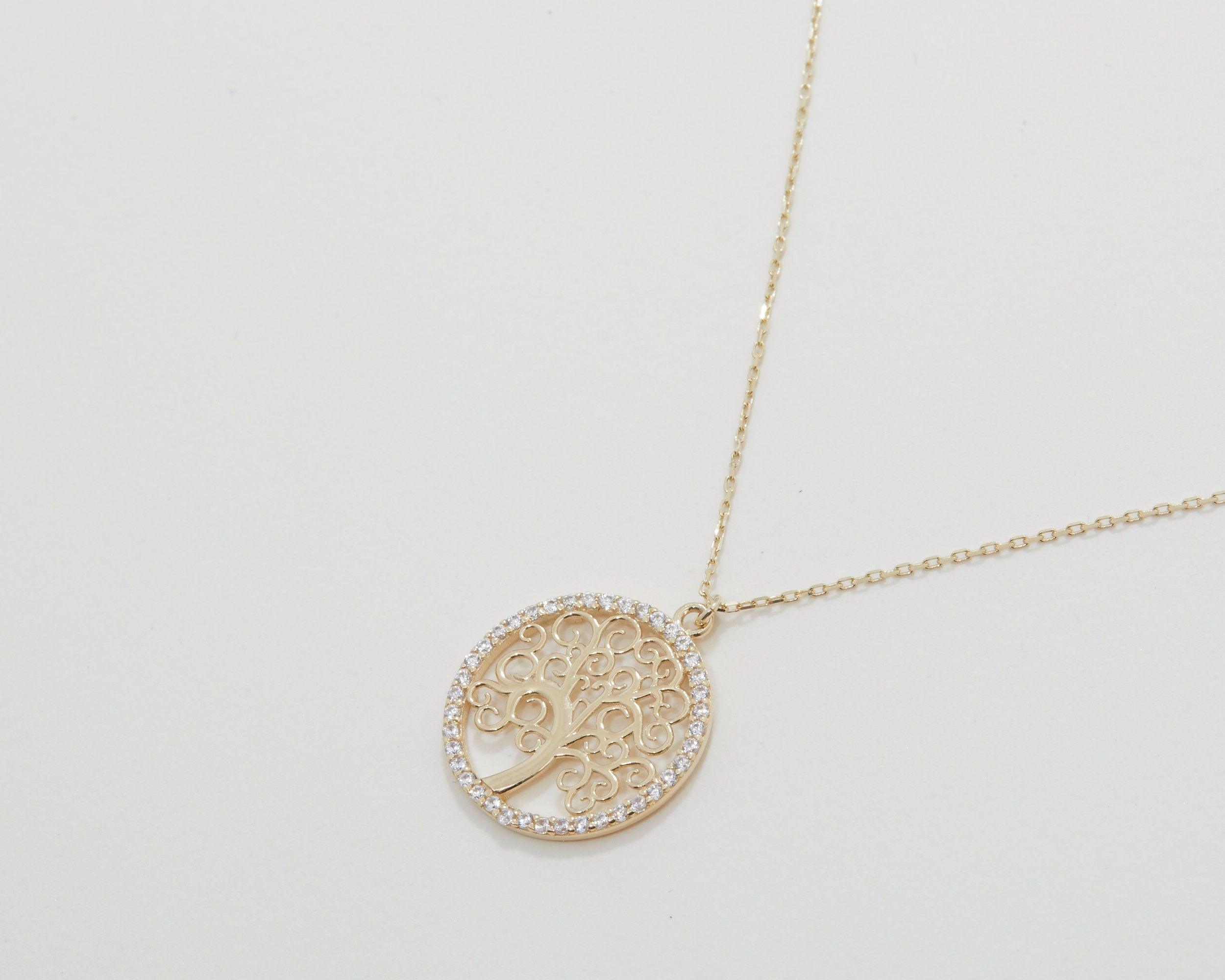 The Gold Tree of Life Necklace as a mother's day gift in 18K Gold Vermeil. Safe for sensitive skin, made for keeping.