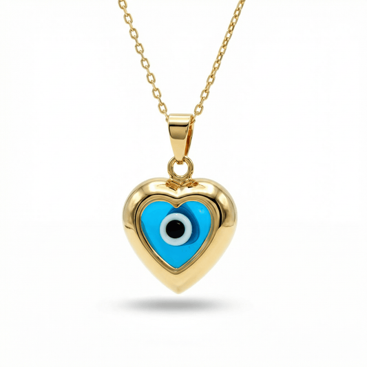 Hallow Evil Eye Necklace in 18K Gold Vermeil. Tarnish-resistant, perfect for daily wear.