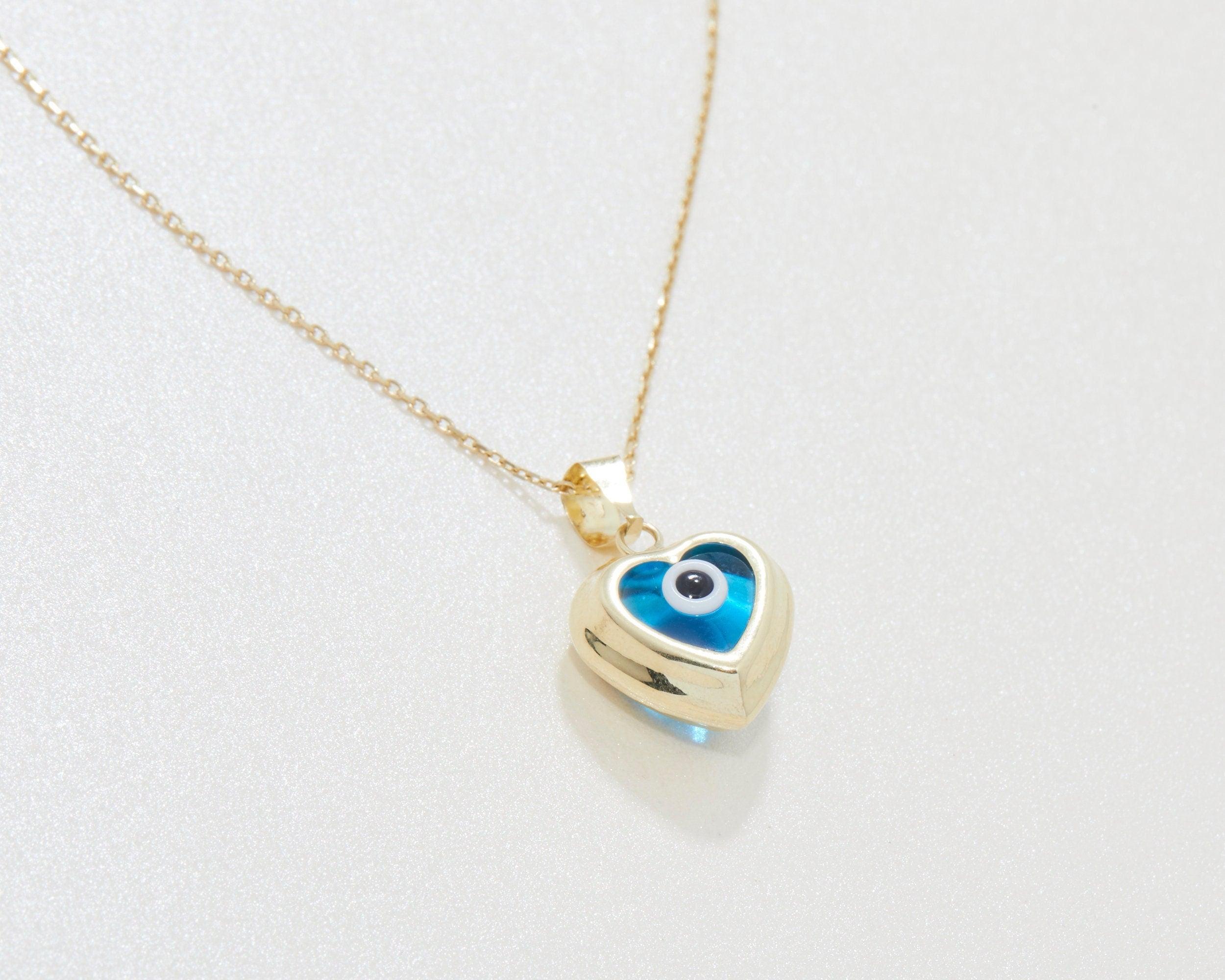 The Hallow Evil Eye Necklace styled in 18K Gold Vermeil — elegant everyday jewelry. Hypoallergenic, no green marks.