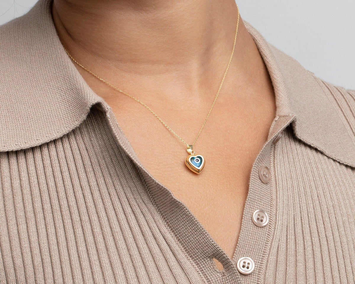 The Hallow Evil Eye Necklace as a wedding gift in 18K Gold Vermeil. Safe for sensitive skin, made for keeping.