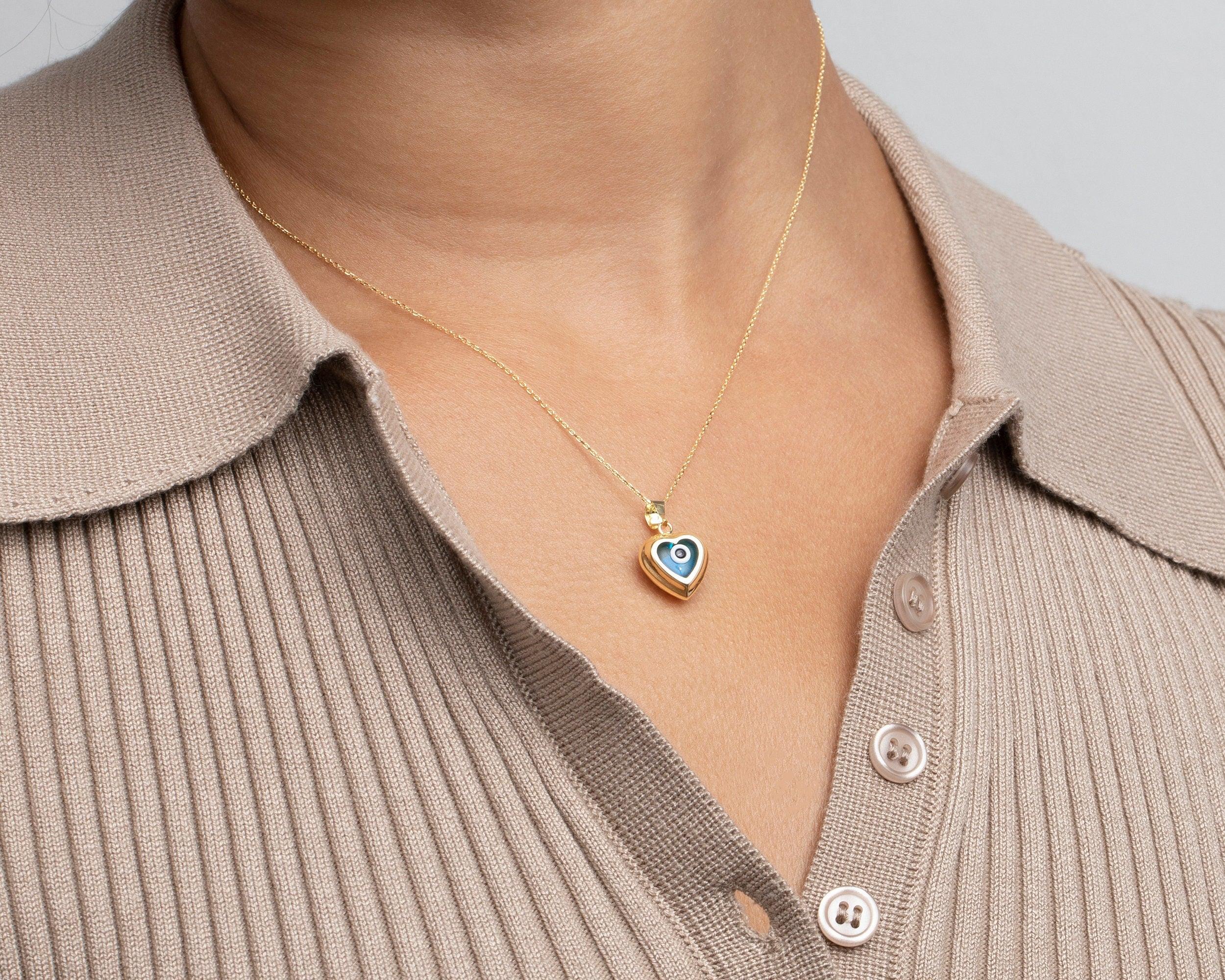 The Hallow Evil Eye Necklace as a wedding gift in 18K Gold Vermeil. Safe for sensitive skin, made for keeping.