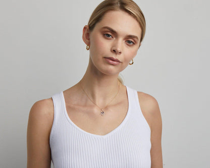 Hamsa Necklace in Glamour Jewelry House gift box — 18K Gold Vermeil anniversary gift. Tarnish-resistant.