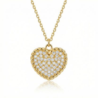 Heart Necklace in 18K Gold Vermeil. Tarnish-resistant, perfect for daily wear.