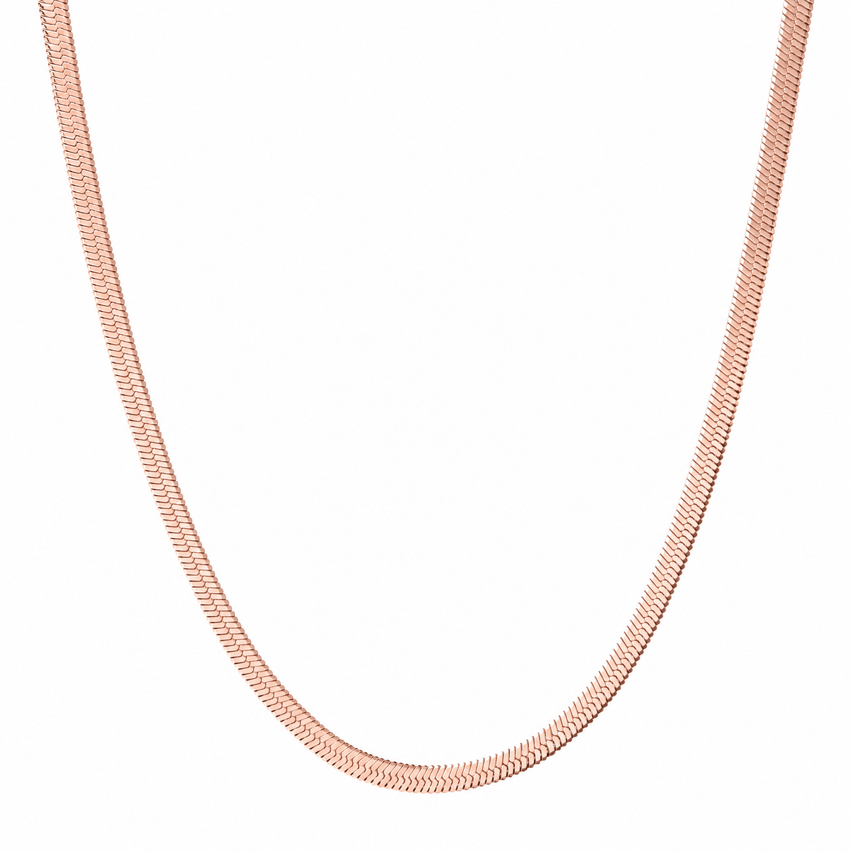 Herringbone Chain Necklace in 18K Gold