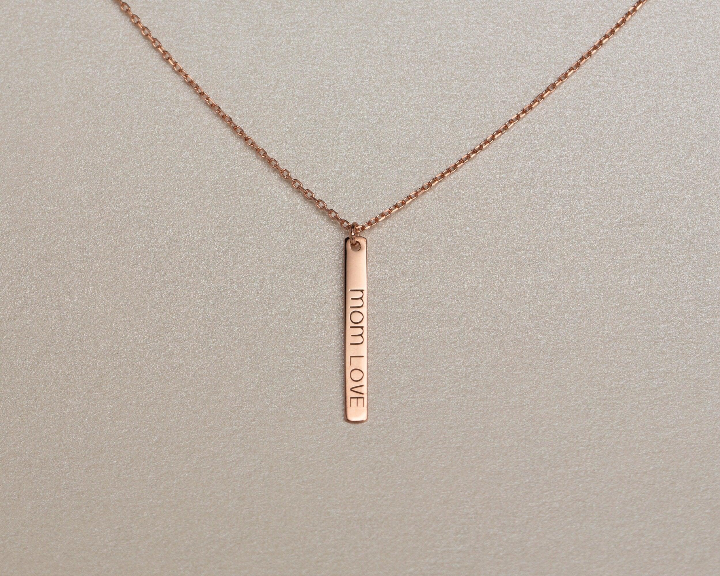 Bar Name Necklace - 18K Gold Vermeil - Glamour Jewelry House