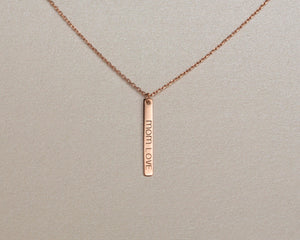 Bar Name Necklace - 18K Gold Vermeil - Glamour Jewelry House