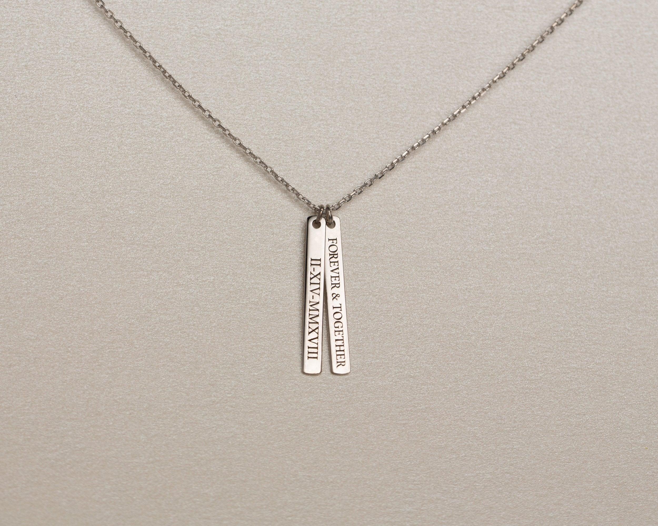 Bar Name Necklace - 18K Gold Vermeil - Glamour Jewelry House
