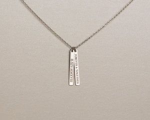Bar Name Necklace - 18K Gold Vermeil - Glamour Jewelry House