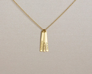 Bar Name Necklace - 18K Gold Vermeil - Glamour Jewelry House