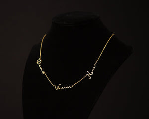 Multiple Name Necklace - 18K Gold Vermeil - Glamour Jewelry House