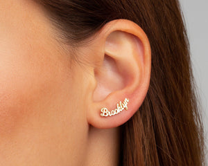Name Earrings - 18K Gold Vermeil - Glamour Jewelry House