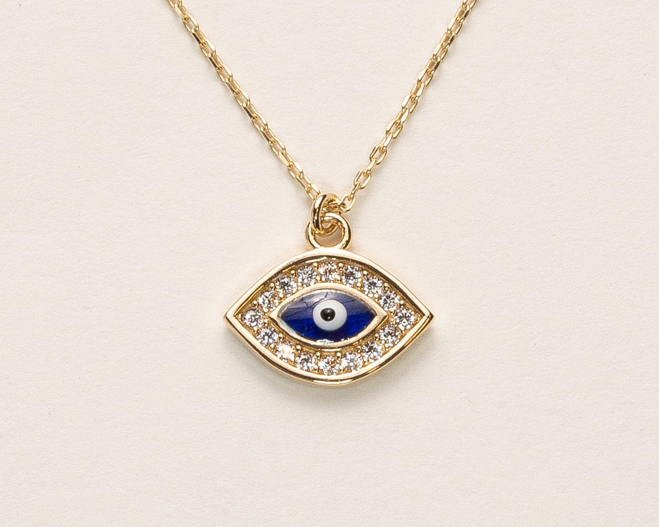 Evil Eye Necklace - 18K Gold Vermeil - Glamour Jewelry House