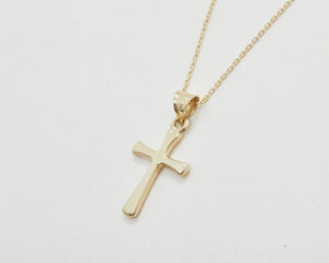 Small Cross Necklace - 18K Gold Vermeil - Glamour Jewelry House