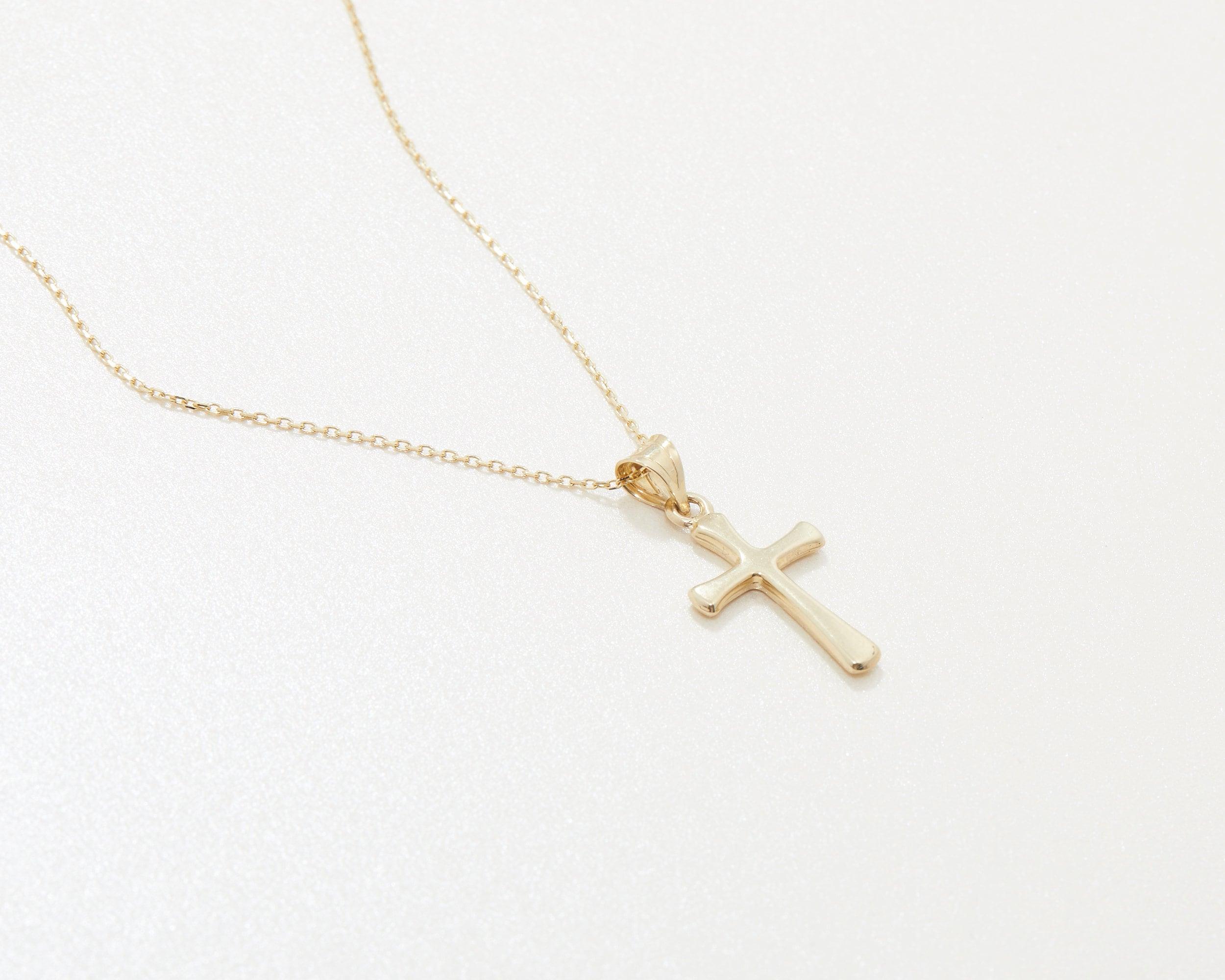 Small Cross Necklace - 18K Gold Vermeil - Glamour Jewelry House