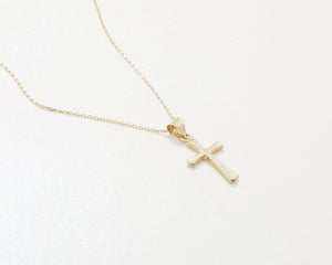 Small Cross Necklace - 18K Gold Vermeil - Glamour Jewelry House