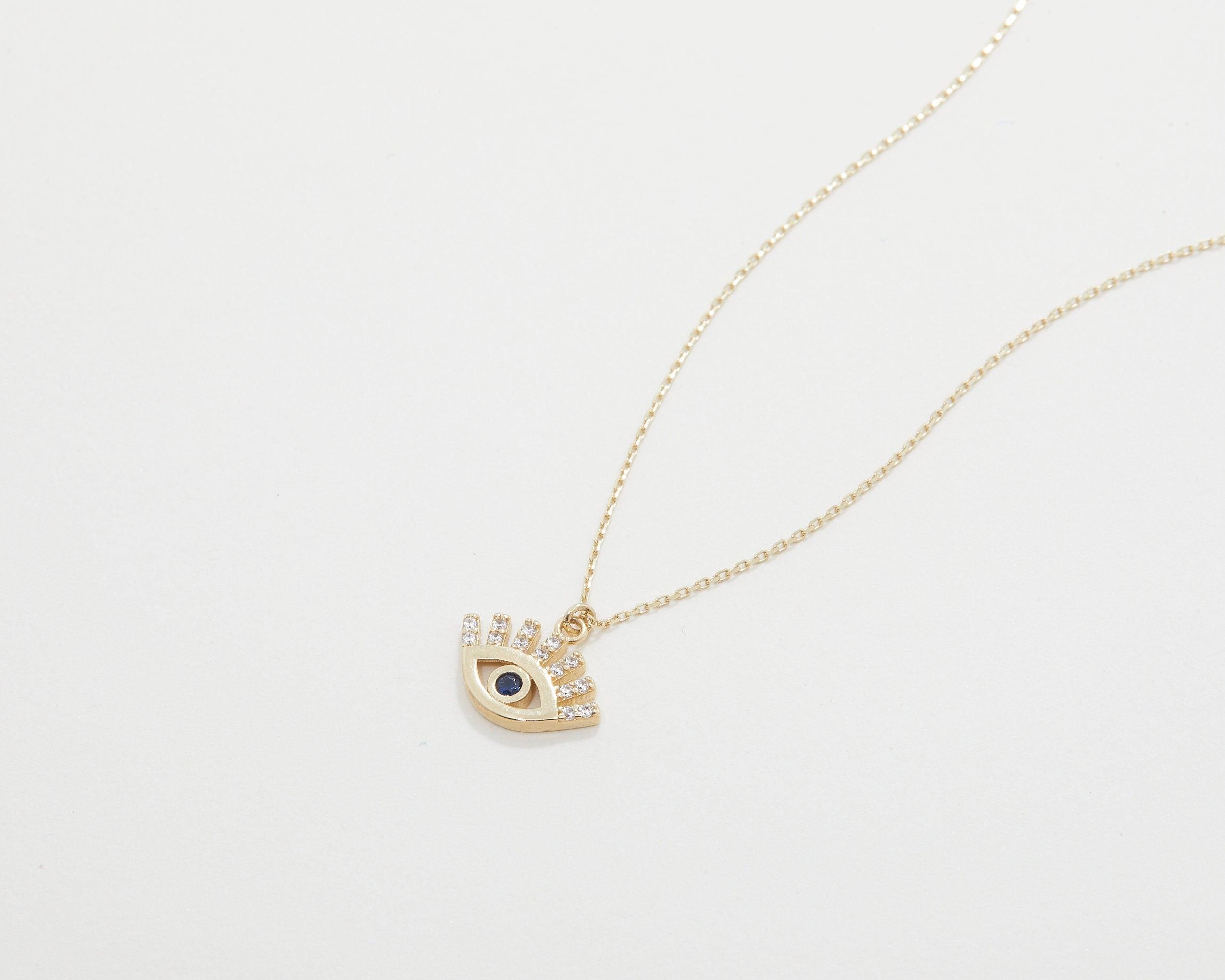 Evil Eye Necklace - 18K Gold Vermeil - Glamour Jewelry House
