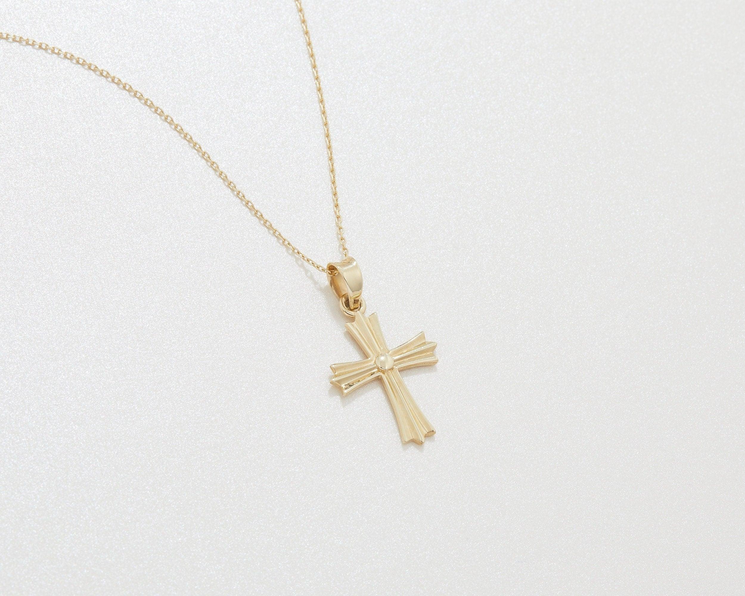 Cross Necklace - 18K Gold Vermeil - Glamour Jewelry House