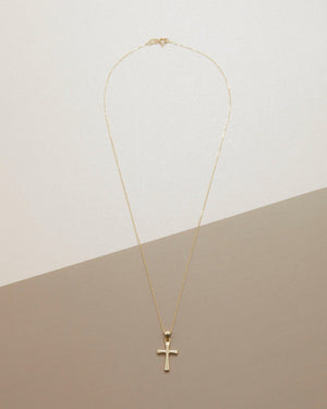 Small Cross Necklace - 18K Gold Vermeil - Glamour Jewelry House
