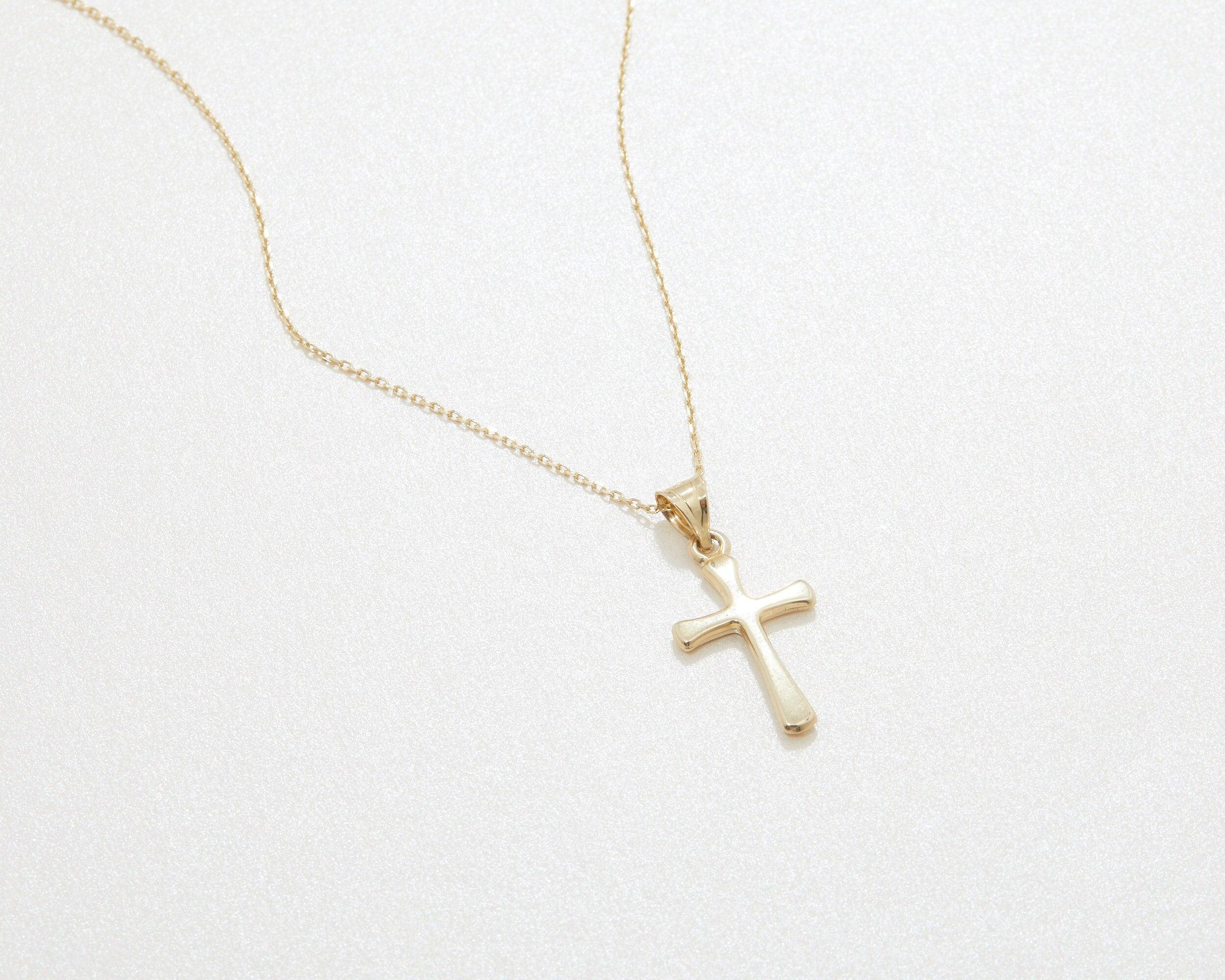 Small Cross Necklace - 18K Gold Vermeil - Glamour Jewelry House
