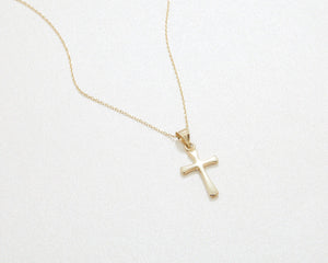 Small Cross Necklace - 18K Gold Vermeil - Glamour Jewelry House