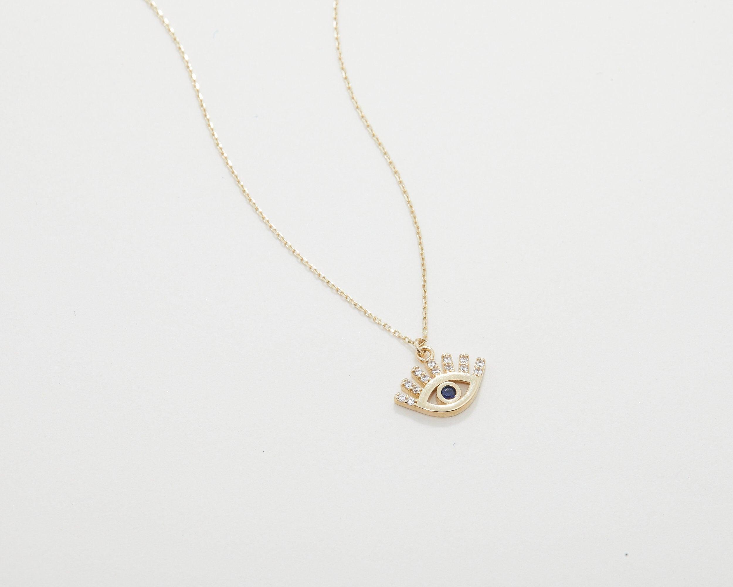 Evil Eye Necklace - 18K Gold Vermeil - Glamour Jewelry House