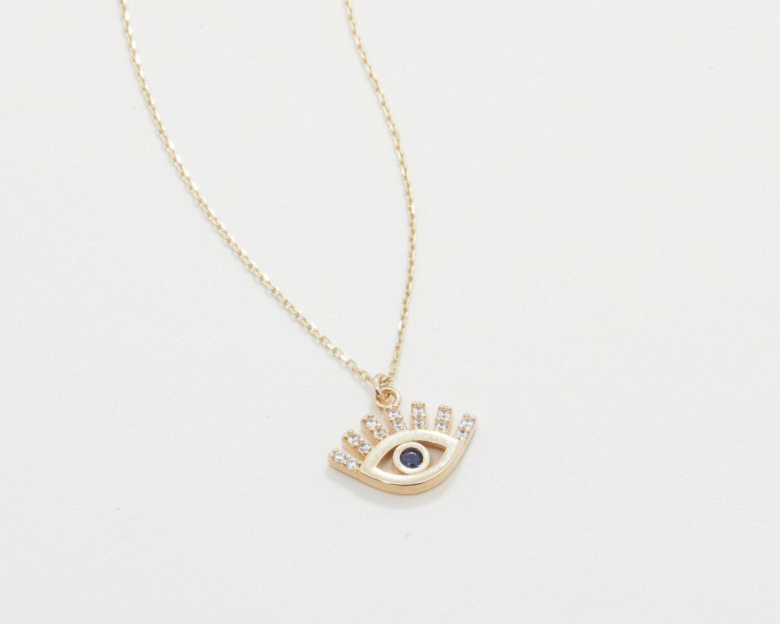 Evil Eye Necklace - 18K Gold Vermeil - Glamour Jewelry House