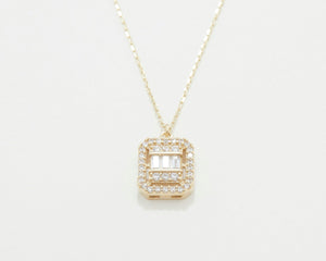 Pave Necklace - 18K Gold Vermeil - Glamour Jewelry House