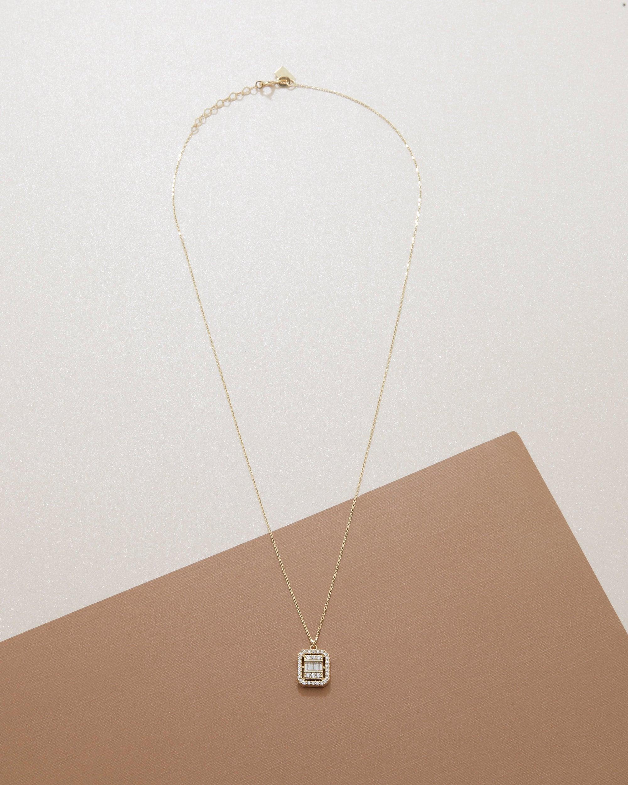Pave Necklace - 18K Gold Vermeil - Glamour Jewelry House