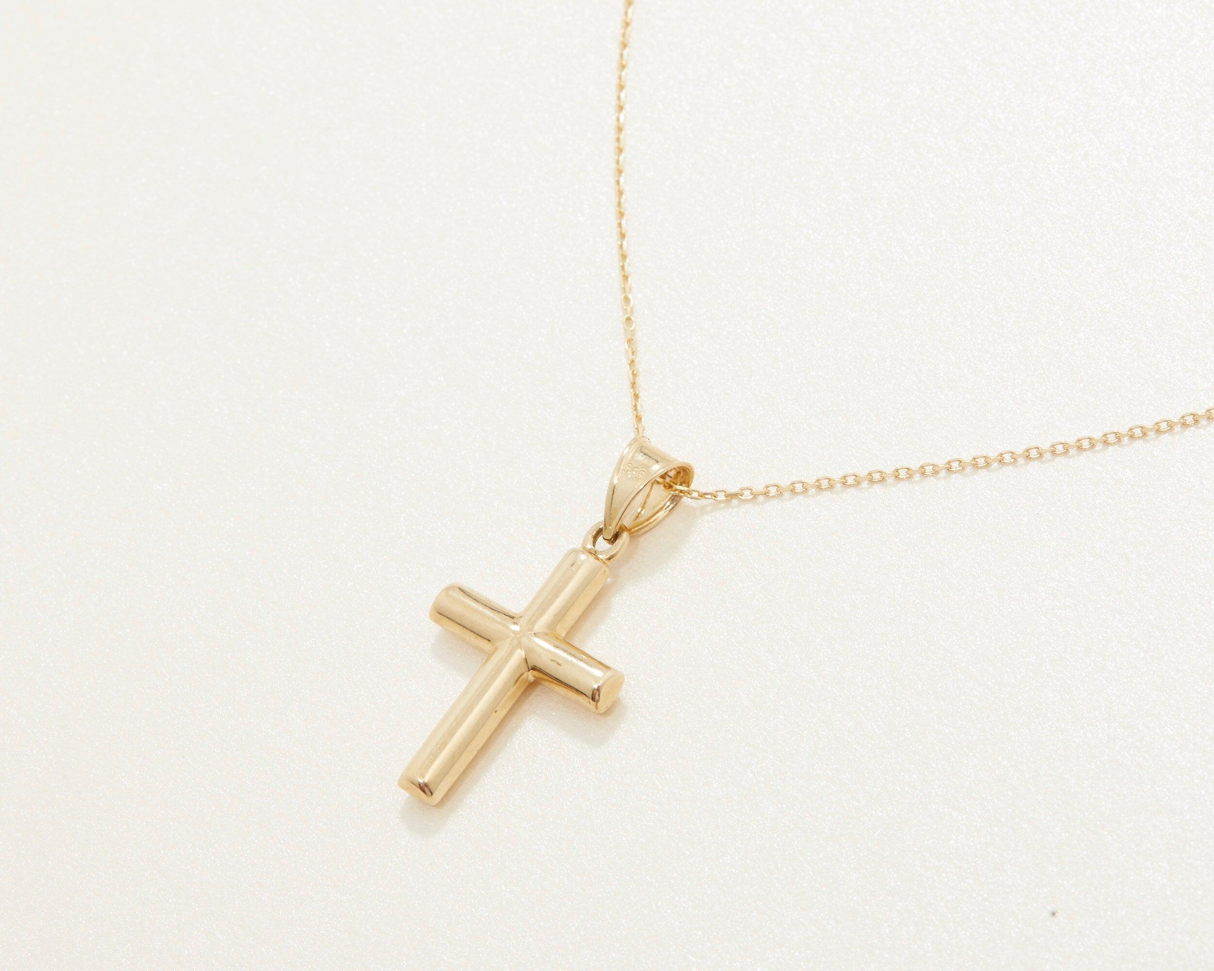 Small Cross Necklace - 18K Gold Vermeil - Glamour Jewelry House