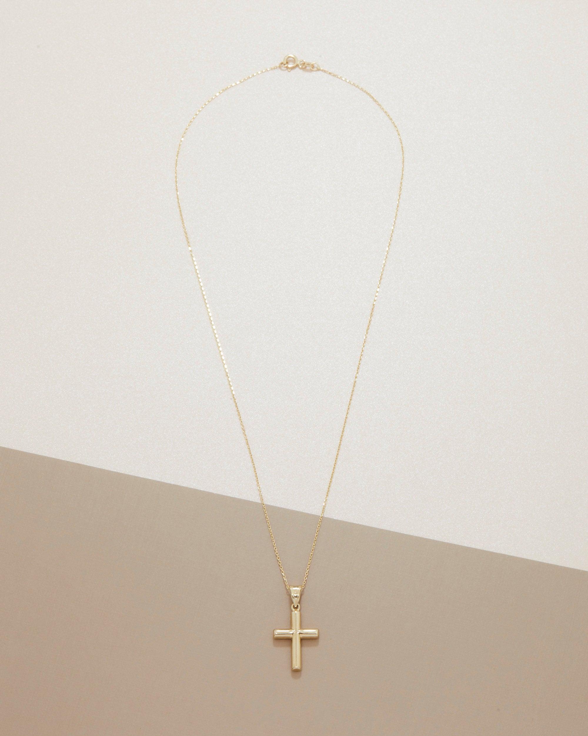 Small Cross Necklace - 18K Gold Vermeil - Glamour Jewelry House