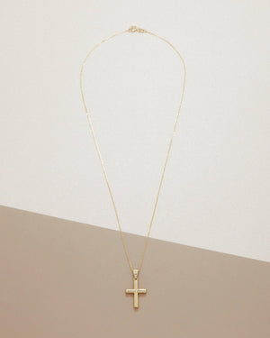 Small Cross Necklace - 18K Gold Vermeil - Glamour Jewelry House