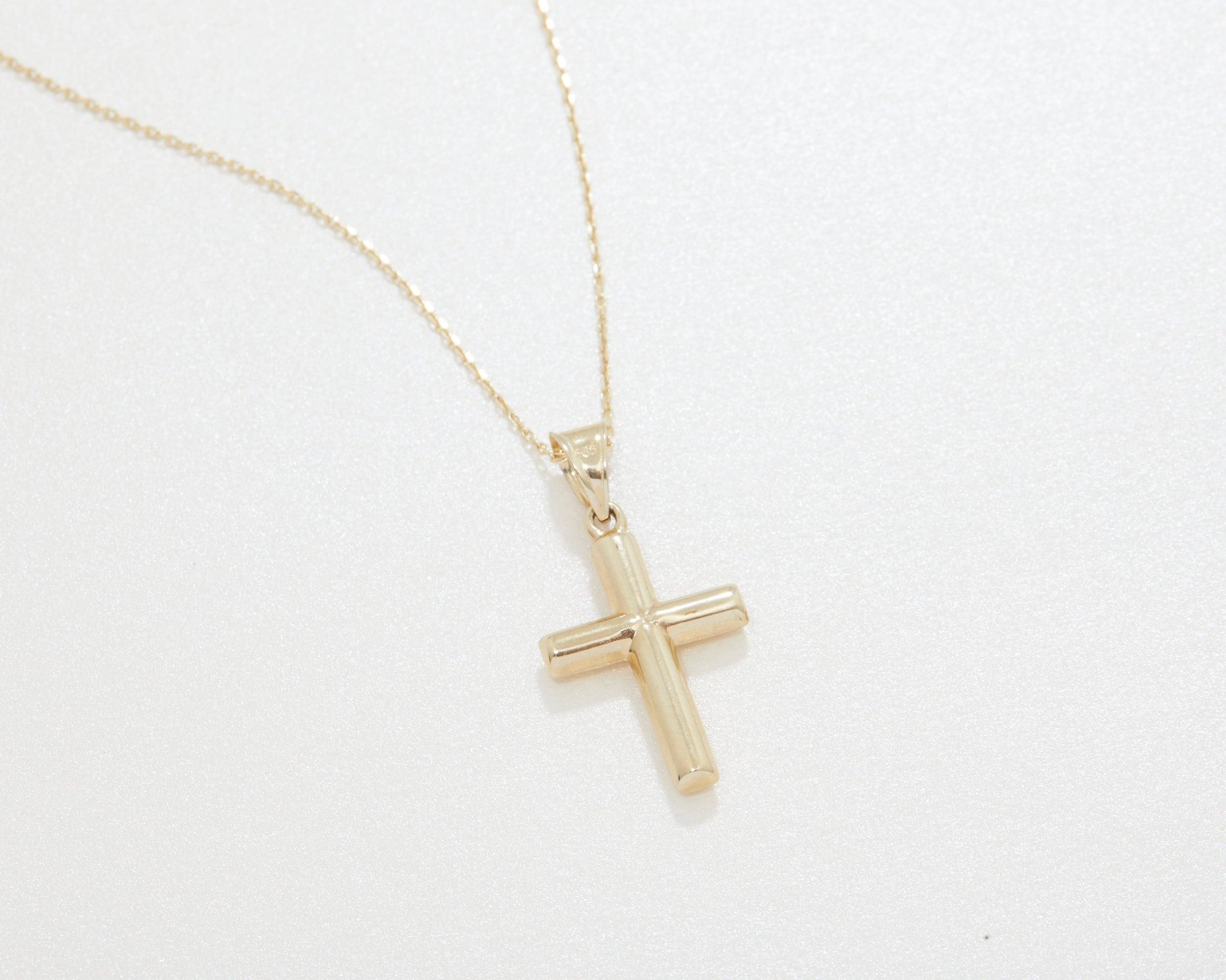 Small Cross Necklace - 18K Gold Vermeil - Glamour Jewelry House