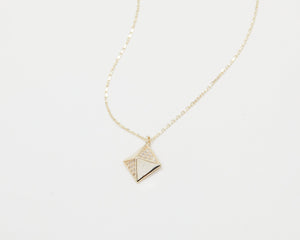 Rectangular Pyramid Necklace - 18K Gold Vermeil - Glamour Jewelry House