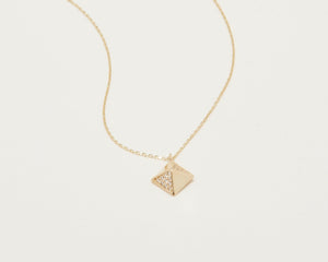 Rectangular Pyramid Necklace - 18K Gold Vermeil - Glamour Jewelry House