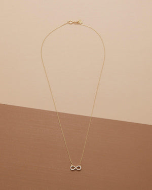 Pave Infinity Necklace - 18K Gold Vermeil - Glamour Jewelry House