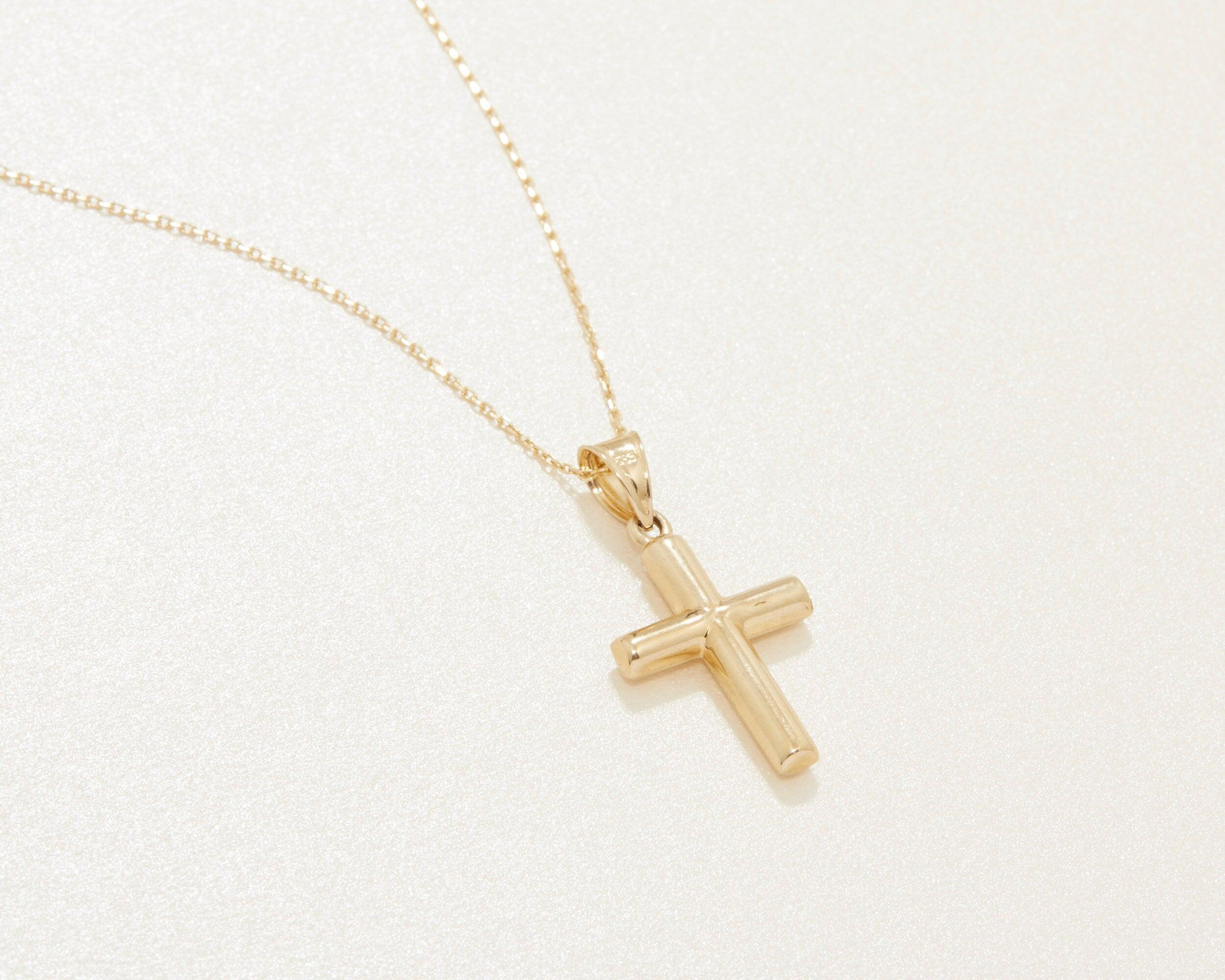 Small Cross Necklace - 18K Gold Vermeil - Glamour Jewelry House