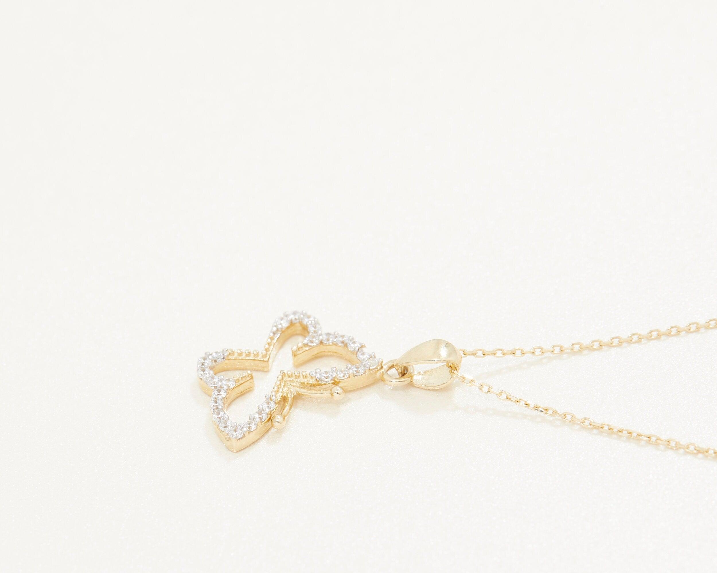 Small Butterfly Necklace - 18K Gold Vermeil - Glamour Jewelry House
