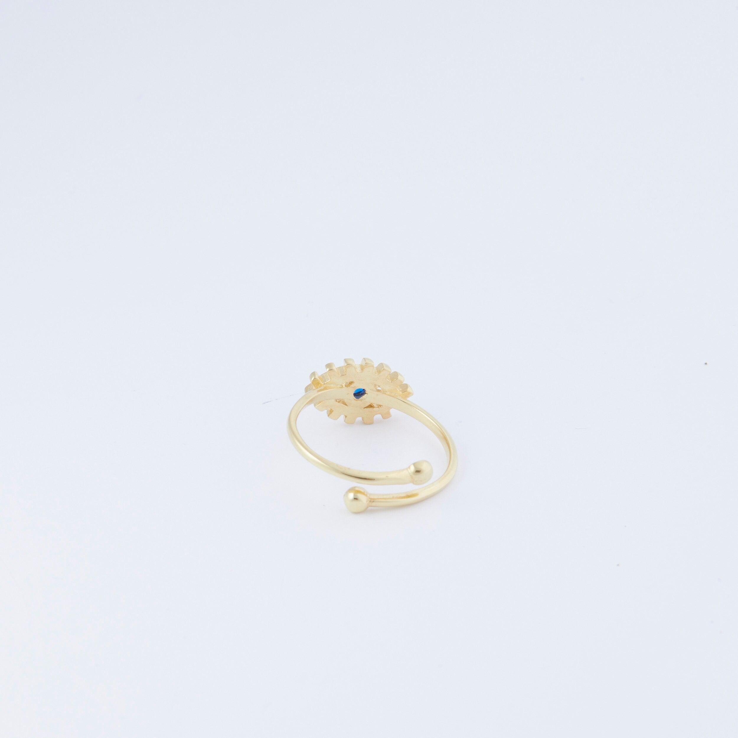 Evil Eye Ring - 18K Gold Vermeil - Glamour Jewelry House