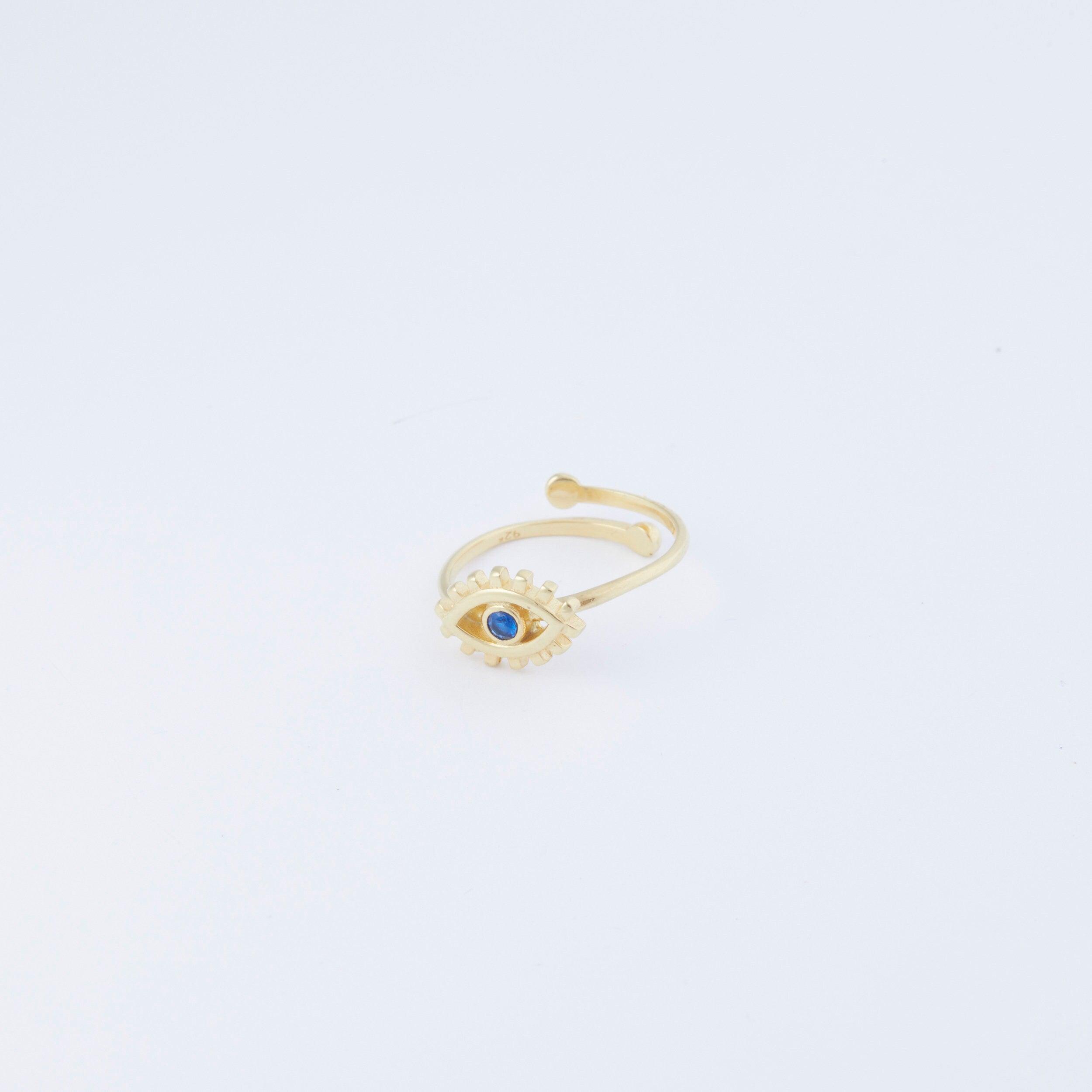 Evil Eye Ring - 18K Gold Vermeil - Glamour Jewelry House