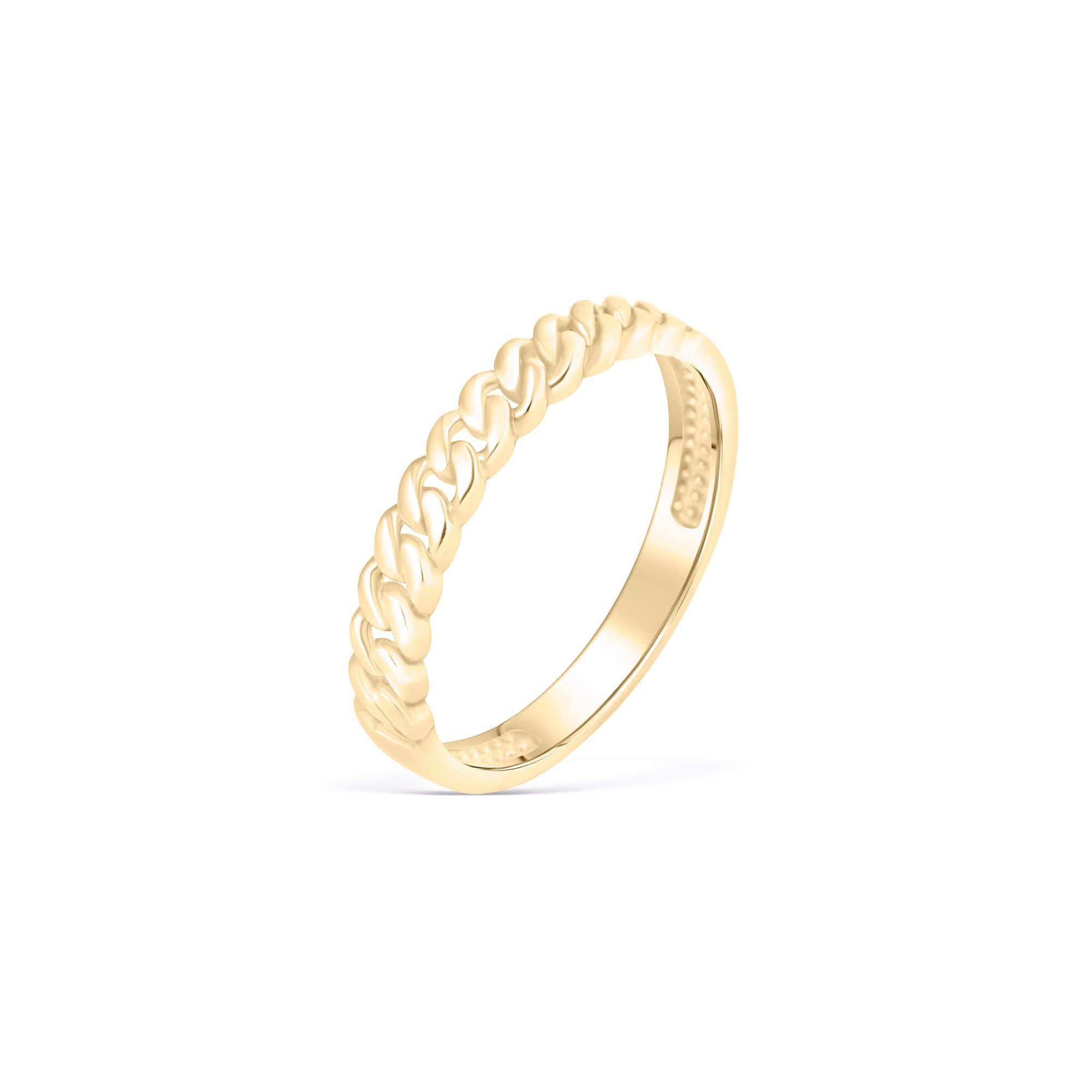 Curb Chain Link Ring - 18K Gold Vermeil - Glamour Jewelry House