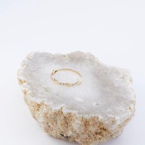 Stacking Diamond Ring - 18K Gold Vermeil - Glamour Jewelry House